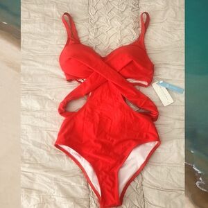 New Cupshe Red One Piece Swimsuit
